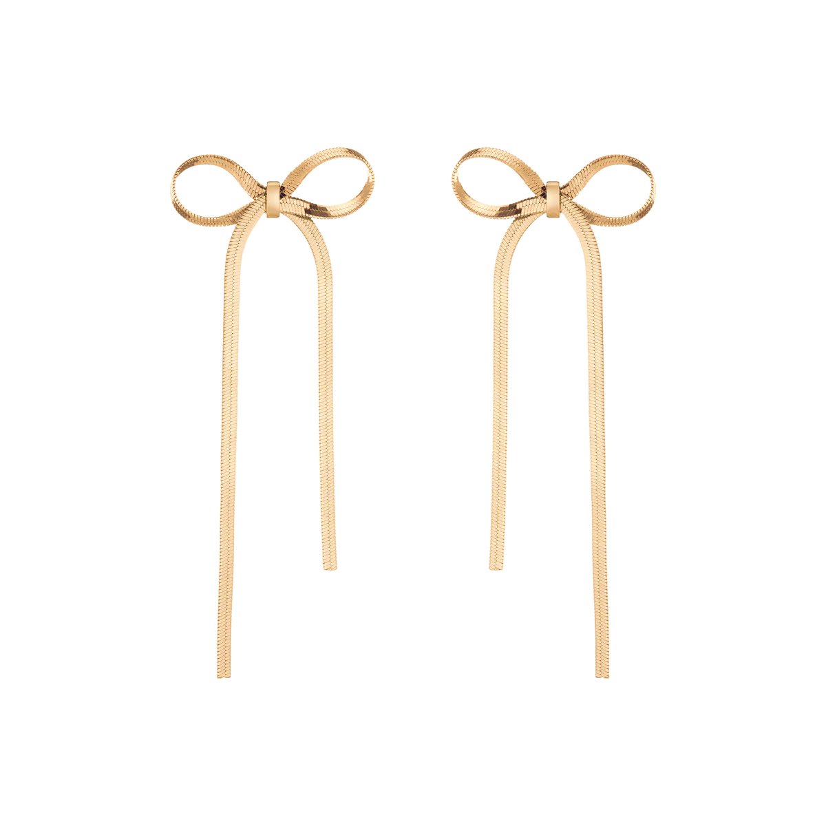 Herringbone Bow Earrings